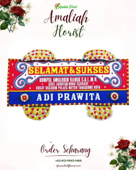 Papan Bunga Ucapan Selamat Wirogaten